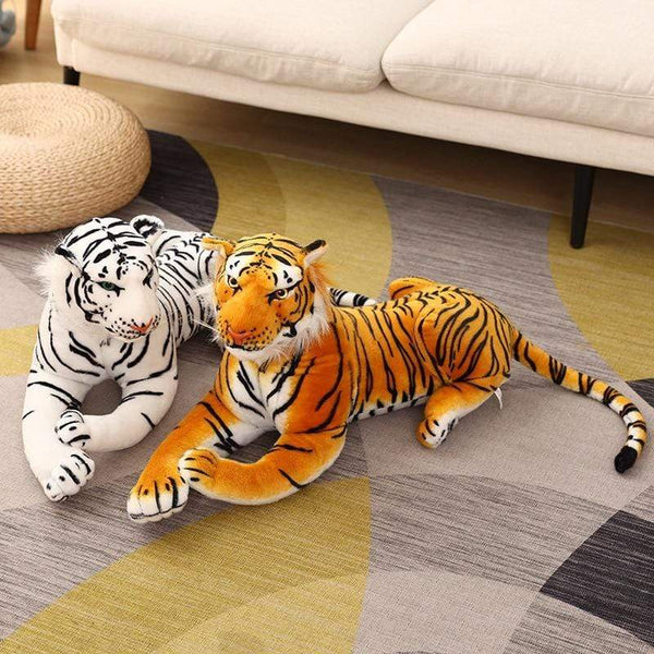 Planet Gates Big Lifelike Tiger Panther Plush Toy Soft Stuffed Animals Simulation White Tiger Jaguar Doll Children Kids Birthday Gift