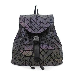 Planet Gates Big Luminous A Women Backpack Diamond Lattice Geometry Quilted School Bag Backpacks For Teenage Girl Luminous School Bags Holographic Mochila