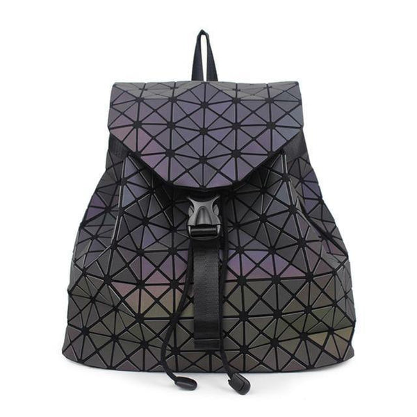 Planet Gates Big Luminous A Women Backpack Diamond Lattice Geometry Quilted School Bag Backpacks For Teenage Girl Luminous School Bags Holographic Mochila