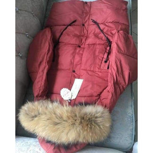 Planet Gates big real fur collar 2 / M Winter Jacket Women Raccoon Fur Collar Hooded Thick For Womens Jackets And Coats Winter Parka For Female