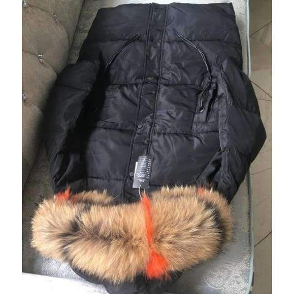 Planet Gates big real fur collar 3 / M Winter Jacket Women Raccoon Fur Collar Hooded Thick For Womens Jackets And Coats Winter Parka For Female