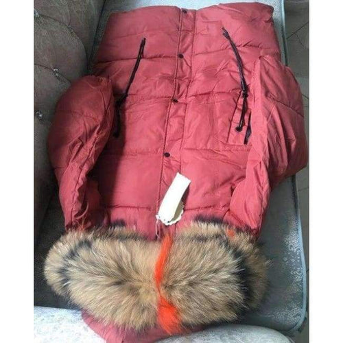 Planet Gates big real fur collar 9 / M Winter Jacket Women Raccoon Fur Collar Hooded Thick For Womens Jackets And Coats Winter Parka For Female