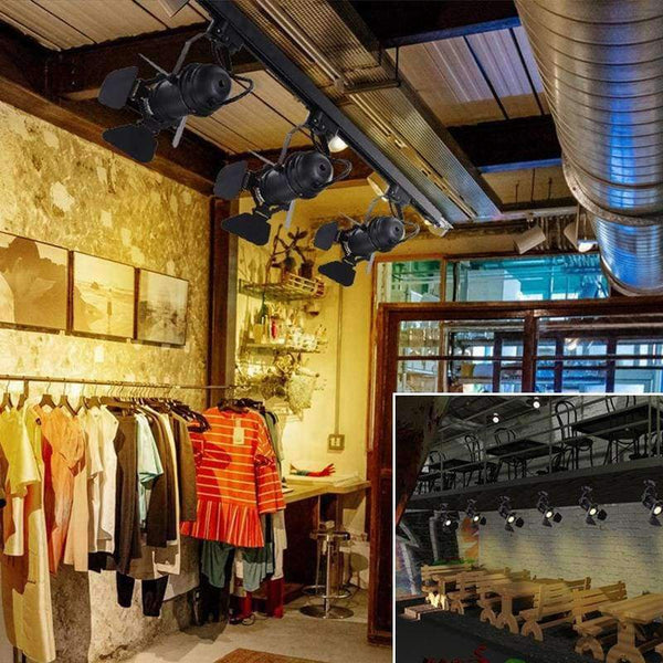 Planet Gates Velká velikost Profesionální vintage stropní lampa E27 Patice Železná umělecká lampa Nastavitelná 4 listy Svítidla Průmyslová lampa Komerční osvětlení obchodu