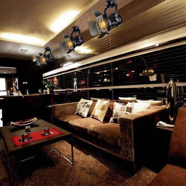 Planet Gates Velká velikost Profesionální vintage stropní lampa E27 Patice Železná umělecká lampa Nastavitelná 4 listy Svítidla Průmyslová lampa Komerční osvětlení obchodu