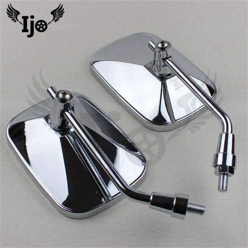 Planet Gates big size rectangle chrome motorcycle side mirror for honda suzuki yamaha Kawasaki moto rearview mirror universal motorbike parts