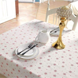 Planet Gates Big Snowflake / 60cm X 60cm Linen Cotton Tablecloth Red Snowflakes Christmas Pattern Table Cloth Wedding Banquet Washable Table Cover Textiles