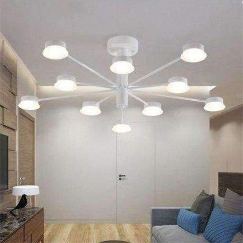 Planet Gates big white 10 light Cafe showcase Led art deco ceiling lights for dining room home Office LED satellite commercial lighting Restaurant porch lights