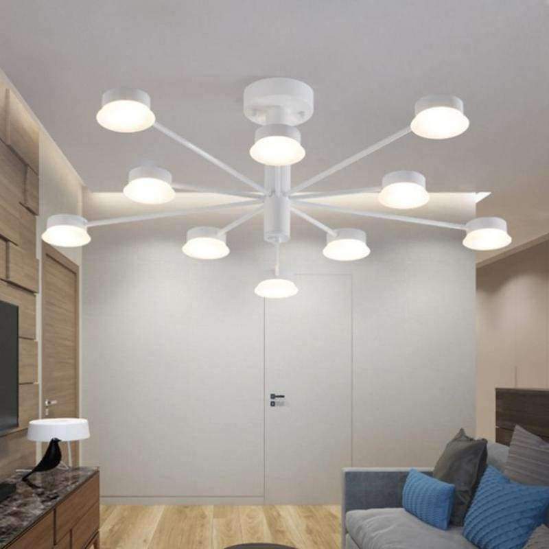 Planet Gates big white 10 light Regron Art Deco Ceiling Lighting Office Led Satellite Commercial Ceiling Luminary For Dining Room Home Restaurant