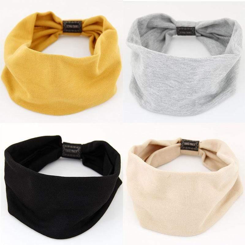 Big Wide Cotton Headband For Women Hair Accessories Fashion Solid Color Hairbands Korean Soft Head Band Girl Sport Turban
