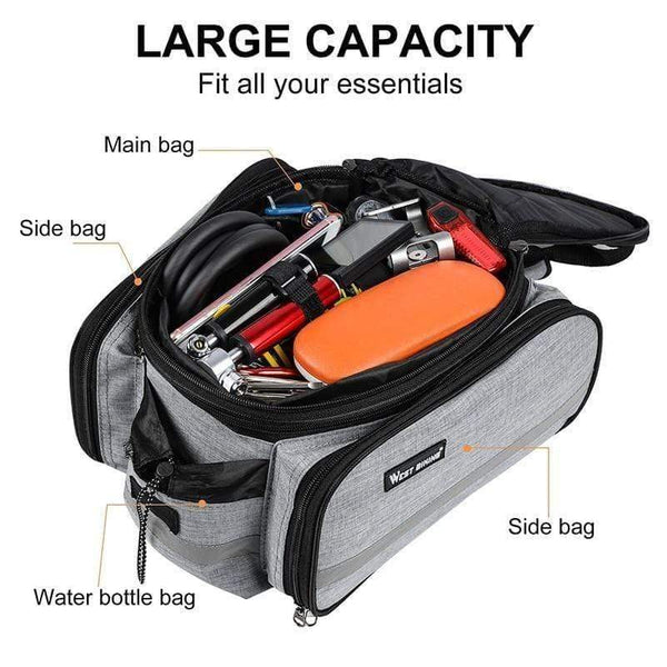 Planet Gates Bike Bag Cycling Pannier Storage Luggage Carrier Basket Mountain Road Bicycle Saddle Handbag Rear Rack Trunk Bags
