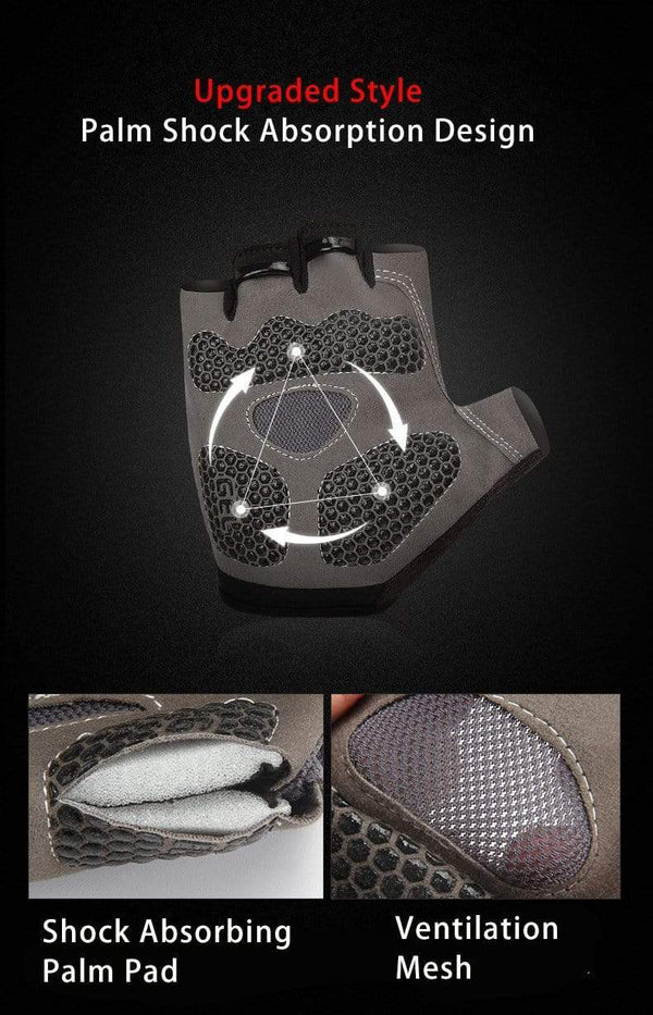 Planet Gates Bike Cycling Gloves Anti-slip Anti-sweat Men Women Half Finger Gloves Breathable Anti-shock Sports Gloves Bike Bicycle Gloves