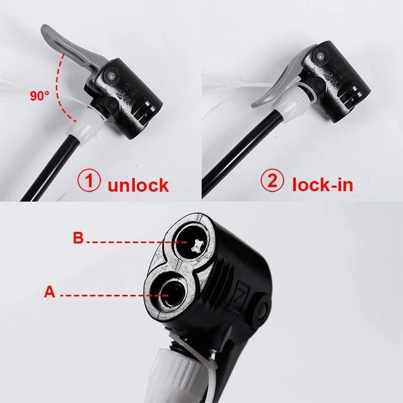 Planet Gates BIKE Foot Activated Floor Pump With Gauge Cycle Air Pump Mini Portable Portable 80 PSI Bike Bicycle Tire Floor Pump