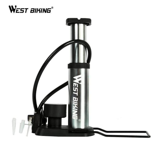 Planet Gates BIKE Foot Activated Floor Pump With Gauge Cycle Air Pump Mini Portable Portable 80 PSI Bike Bicycle Tire Floor Pump