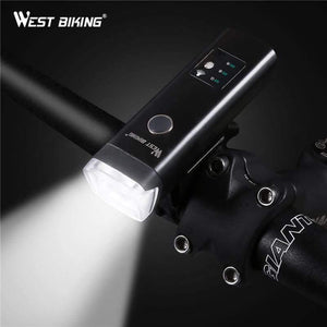 Planet Gates Bike Front Light Induction Bicycle Bright Light USB Charging Flashlight Cycling Waterproof Torch Bike Headlight