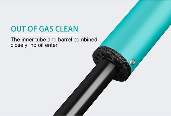 Planet Gates Bike Pump 120 PSI Steel Turquoise Cycling Pump Air Inflator Schrader & Presta Valve Road MTB Bike Tire Bicycle Pump