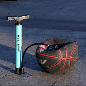Planet Gates Bike Pump 120 PSI Steel Turquoise Cycling Pump Air Inflator Schrader & Presta Valve Road MTB Bike Tire Bicycle Pump