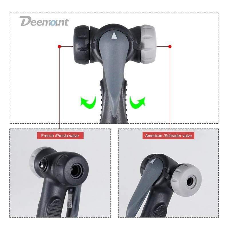 Planet Gates Bike Pump Adaptor W/Hose Thumb Lock Fit Schrader Presta F/V A/V Cycle Inflation Accessory Optional Smart Valve Bleeder Alloy
