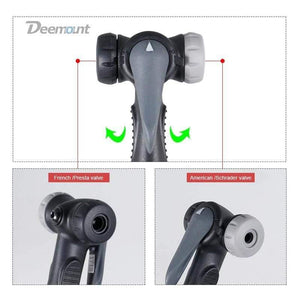 Planet Gates Bike Pump Adaptor W/Hose Thumb Lock Fit Schrader Presta F/V A/V Cycle Inflation Accessory Optional Smart Valve Bleeder Alloy
