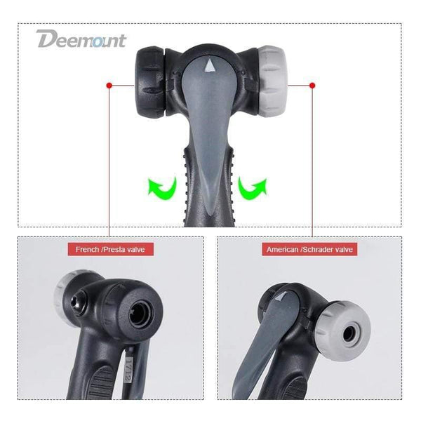 Planet Gates Bike Pump Adaptor W/Hose Thumb Lock Fit Schrader Presta F/V A/V Cycle Inflation Accessory Optional Smart Valve Bleeder Alloy