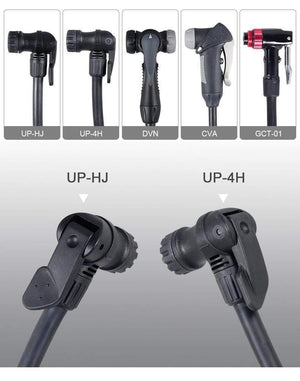 Planet Gates Bike Pump Adaptor W/Hose Thumb Lock Fit Schrader Presta F/V A/V Cycle Inflation Accessory Optional Smart Valve Bleeder Alloy