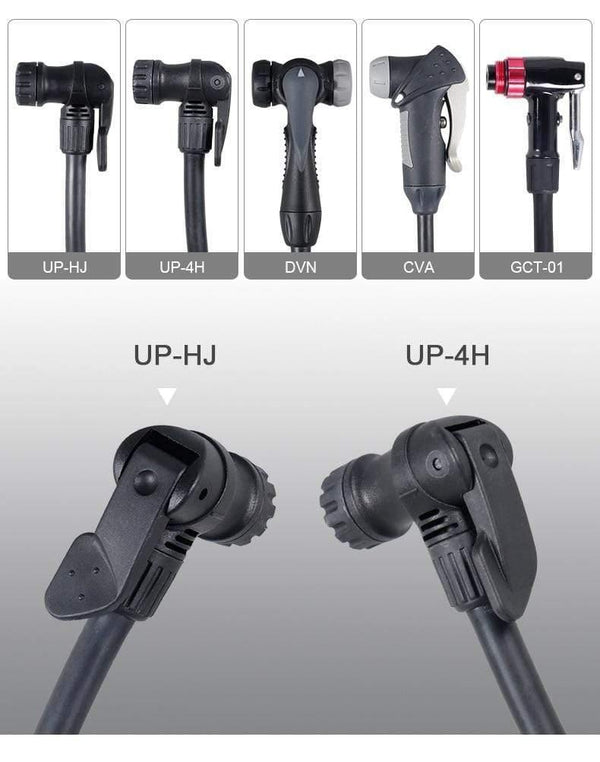 Planet Gates Bike Pump Adaptor W/Hose Thumb Lock Fit Schrader Presta F/V A/V Cycle Inflation Accessory Optional Smart Valve Bleeder Alloy
