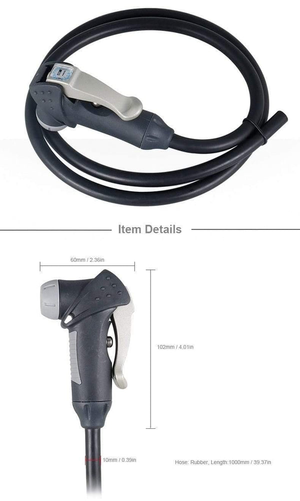 Planet Gates Bike Pump Adaptor W/Hose Thumb Lock Fit Schrader Presta F/V A/V Cycle Inflation Accessory Optional Smart Valve Bleeder Alloy