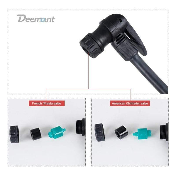 Planet Gates Bike Pump Adaptor W/Hose Thumb Lock Fit Schrader Presta F/V A/V Cycle Inflation Accessory Optional Smart Valve Bleeder Alloy