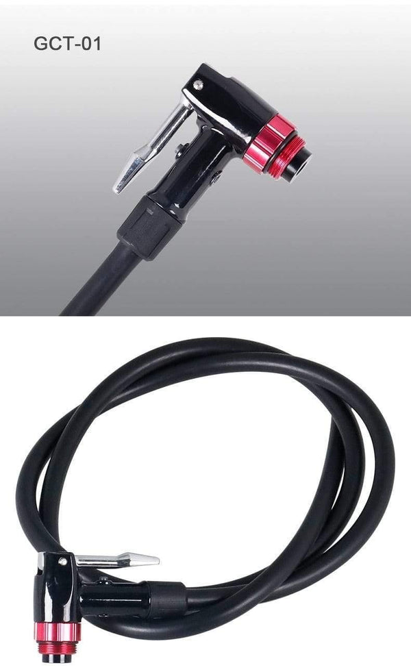 Planet Gates Bike Pump Adaptor W/Hose Thumb Lock Fit Schrader Presta F/V A/V Cycle Inflation Accessory Optional Smart Valve Bleeder Alloy