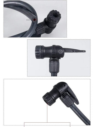 Planet Gates Bike Pump Adaptor W/Hose Thumb Lock Fit Schrader Presta F/V A/V Cycle Inflation Accessory Optional Smart Valve Bleeder Alloy