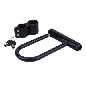 Planet Gates Bike U Lock Bicycle Cycling Steel Anti Theft Bicycle Security Lock Cycling Safety Accessory with Mounting Bracket Key