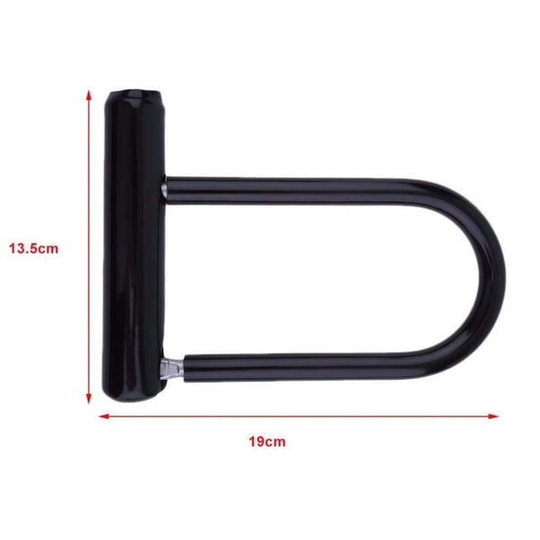 Planet Gates Bike U Lock Bicycle Cycling Steel Anti Theft Bicycle Security Lock Cycling Safety Accessory with Mounting Bracket Key