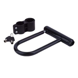 Planet Gates Bike U Lock Bicycle Cycling Steel Anti Theft Bicycle Security Lock Cycling Safety Accessory with Mounting Bracket Key