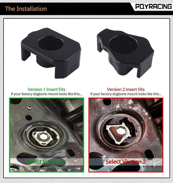Planet Gates Billet Aluminum MQB Dogbone Mount Insert MKVII For Volkswagen Golf/GTI/R, 8V For Audi A3 S3 RS3  MKIII FOR AUDI TT TTS TTRS