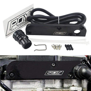 Planet Gates Billet PCV Delete Plate Kit Revamp Adapter for Volkswagen(VW)/Audi/SEAT/Skoda EA113 Engines with PQY logo PQY-TSB01