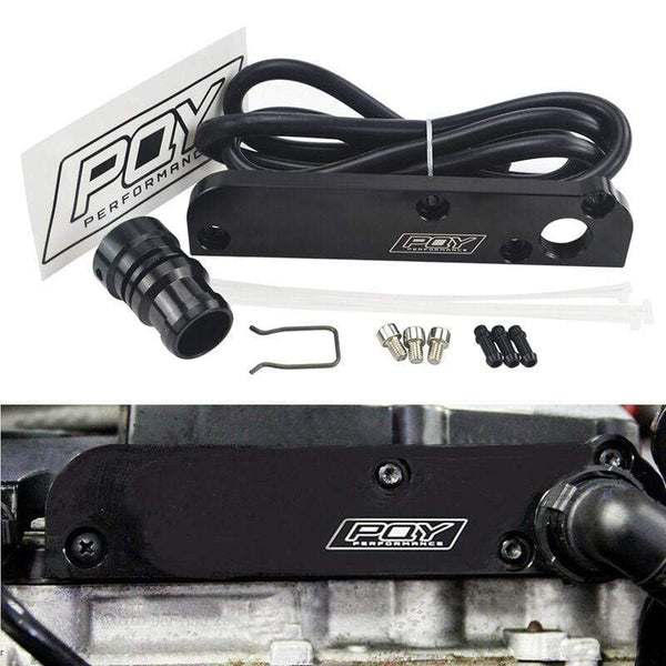 Planet Gates Billet PCV Delete Plate Kit Revamp Adapter for Volkswagen(VW)/Audi/SEAT/Skoda EA113 Engines with PQY logo PQY-TSB01