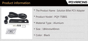 Planet Gates Billet PCV Delete Plate Kit Revamp Adapter for Volkswagen(VW)/Audi/SEAT/Skoda EA113 Engines with PQY logo PQY-TSB01