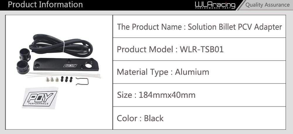 Planet Gates Billet PCV Delete Plate Kit Revamp Adapter for Volkswagen(VW)/Audi/SEAT/Skoda EA113 Engines with PQY logo TSB01