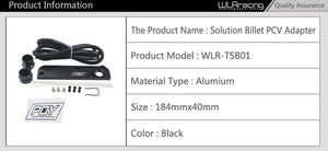 Planet Gates Billet PCV Delete Plate Kit Revamp Adapter for Volkswagen(VW)/Audi/SEAT/Skoda EA113 Engines with PQY logo TSB01