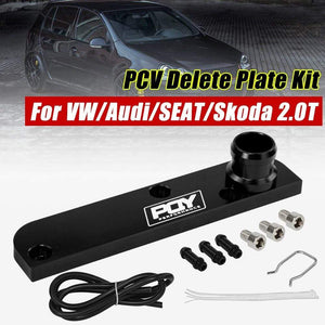 Planet Gates Billet PCV Delete Plate Kit Revamp Adapter for Volkswagen(VW)/Audi/SEAT/Skoda EA113 Engines with PQY logo TSB01