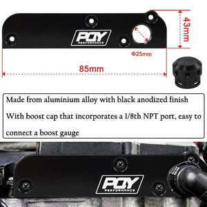 Planet Gates Billet PCV Delete Plate Kit Revamp Adapter for Volkswagen(VW)/Audi/SEAT/Skoda EA113 Engines with PQY logo TSB01