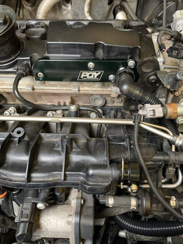 Planet Gates Billet PCV Delete Plate Kit Revamp Adapter for Volkswagen(VW)/Audi/SEAT/Skoda EA113 Engines with PQY logo TSB01