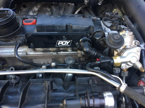 Planet Gates Billet PCV Delete Plate Kit Revamp Adapter for Volkswagen(VW)/Audi/SEAT/Skoda EA113 Engines with PQY logo TSB01