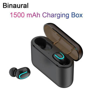 Planet Gates Binaural Black TOMKAS Wireless Headphones 5.0 Stereo Earbuds Bluetooth Earphone Headphones TWS Wireless Bluetooth Headset with Charging Box