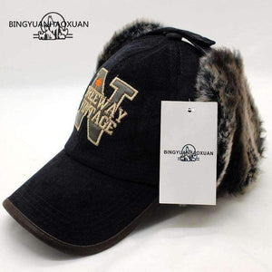 Planet Gates BINGYUANHAOXUAN 2017 New Warm Ear Protection Winter Baseball Caps Female Unisex Winter Hat Visor Bone Gorras Planas Mens Hats