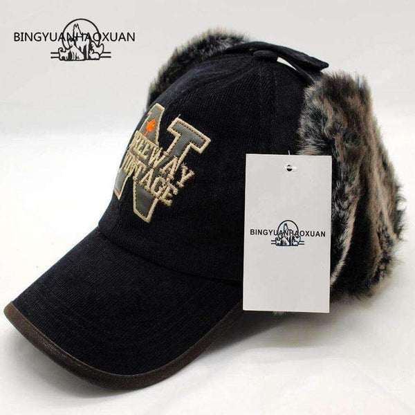 Planet Gates BINGYUANHAOXUAN 2017 New Warm Ear Protection Winter Baseball Caps Female Unisex Winter Hat Visor Bone Gorras Planas Mens Hats