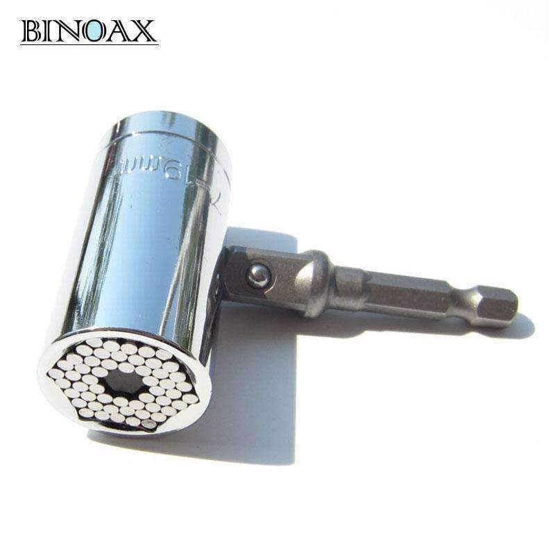Planet Gates Binoax 2 Pcs/Set Magic Spanner Grip Multi Function Universal Ratchet Socket 7-19mm Power Drill Adapter Car Hand Tools Repair Kit
