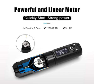 Planet Gates Biomaser Wireless Tattoo Machine Professional Rotary Tattoo Pen Original German Motor 1800mAh Battery Fast Charge Stroke 4.0mm