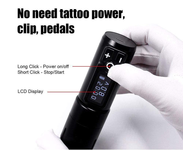 Planet Gates Biomaser Wireless Tattoo Machine Professional Rotary Tattoo Pen Original German Motor 1800mAh Battery Fast Charge Stroke 4.0mm