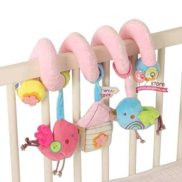 Planet Gates Bird Baby Plush Animal Rattle Mobile Infant Stroller Bed Crib Spiral Hanging Toys Gift for Newborn Children 0-12 Months