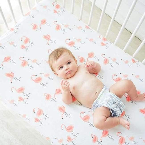 Planet Gates Birds Cotton Baby Crib Fitted Sheet Infant Cot Bed Sheets Soft Breathable Newborn Bedding Soft Mattress Cover Protector